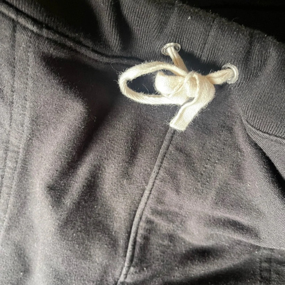 vintage y2k ecuadorian black and white cotton embellished joggers sz large - Picture 6 of 14